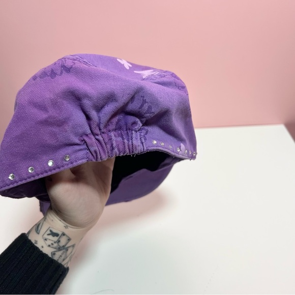 Vintage y2k 2000s mcbling purple Hannah Montana rhinestone hat - Picture 8 of 8